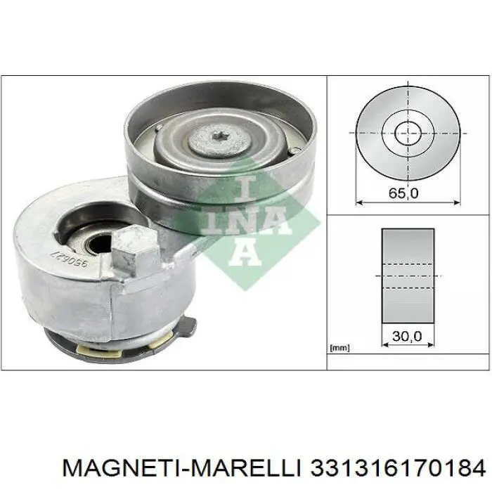 Rolka napinacza paska napędowego Magneti Marelli 331316170184 cena, od 17,99 USD