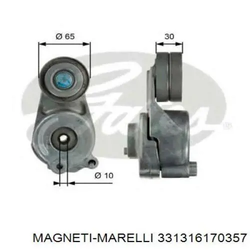 Napinacz paska napędowego Magneti Marelli 331316170357 cena, od 52,61 USD
