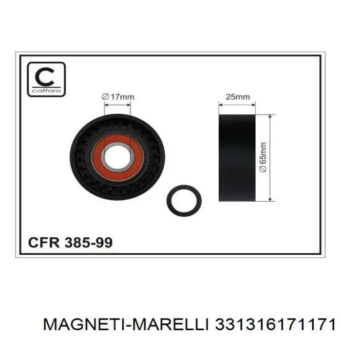 Rolka napinacza paska napędowego Magneti Marelli 331316171171 cena, od 14,77 USD