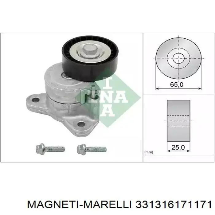 Rolka napinacza paska napędowego 331316171171 Magneti Marelli