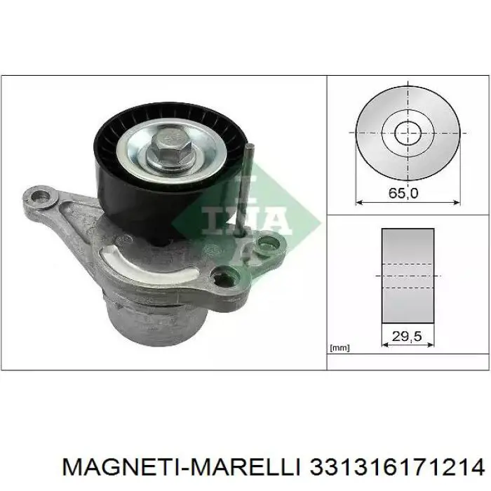 Do koszyka 331316171214 Magneti Marelli Rolka napinacza paska napędowego