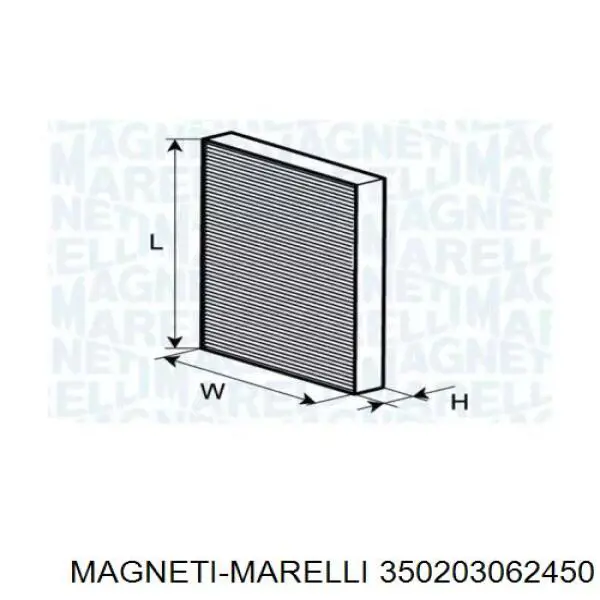 Filtr kabiny Magneti Marelli 350203062450 cena, od 8,18 USD