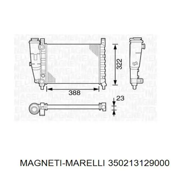 Chłodnica silnika 350213129000 Magneti Marelli