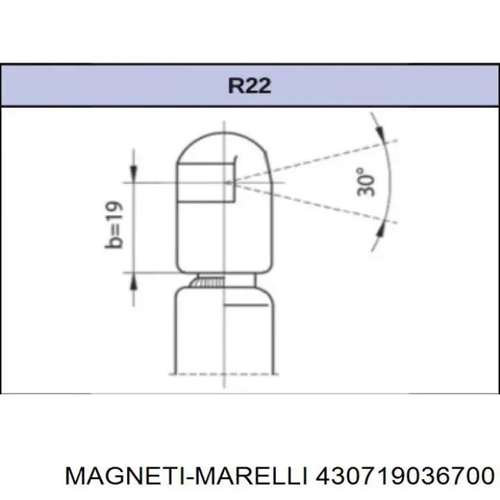 Amortyzator klapy bagażnika (3/5 drzwi-tylnych) 430719036700 Magneti Marelli