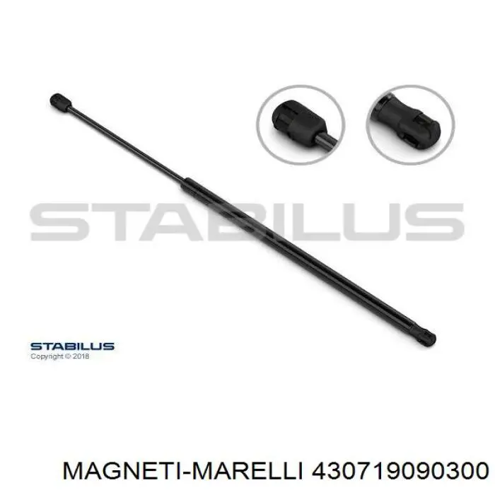 430719090300 Magneti Marelli Amortyzator klapy bagażnika (3/5 drzwi-tylnych)