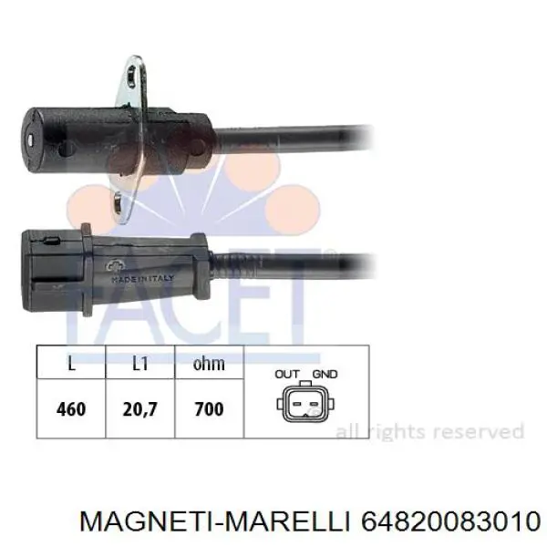 64820083010 Magneti Marelli Cewka zapłonowa
