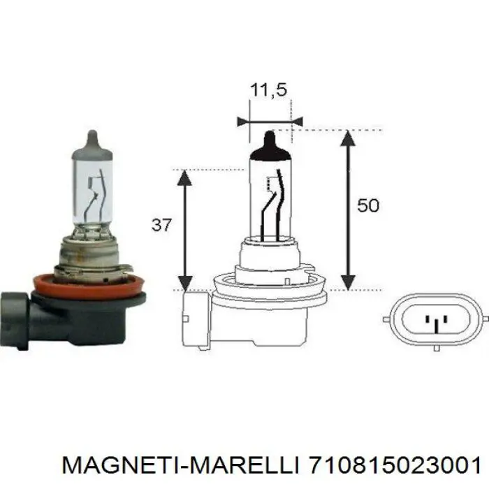 Do koszyka 710815023001 Magneti Marelli Reflektor lewy