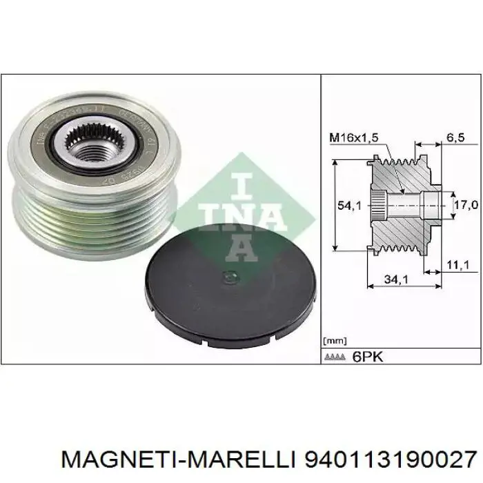 Szczotka alternatora Magneti Marelli 940113190027 cena, od 1,72 USD