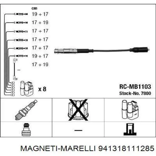 941318111285 Magneti Marelli Zestaw przewodów wysokiego napięcia
