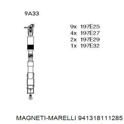 Zestaw przewodów wysokiego napięcia Magneti Marelli 941318111285 cena, od 153,28 USD