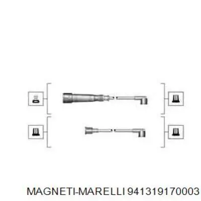 941319170003 Magneti Marelli Zestaw przewodów wysokiego napięcia
