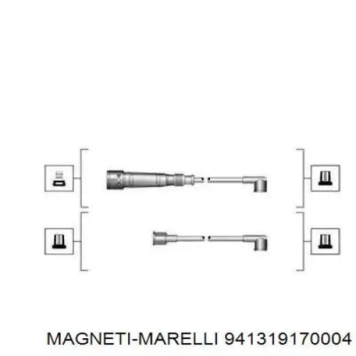 941319170004 Magneti Marelli Zestaw przewodów wysokiego napięcia