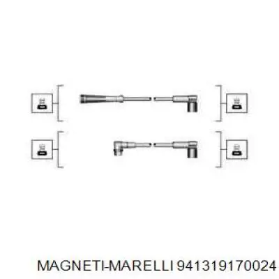 941319170024 Magneti Marelli Zestaw przewodów wysokiego napięcia