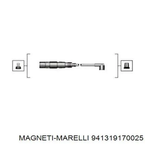 Zestaw przewodów wysokiego napięcia Magneti Marelli 941319170025 cena, od 39,29 USD