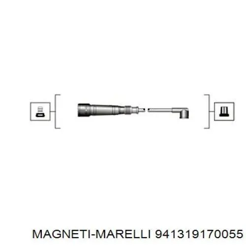Zestaw przewodów wysokiego napięcia Magneti Marelli 941319170055 cena, od 43,90 USD
