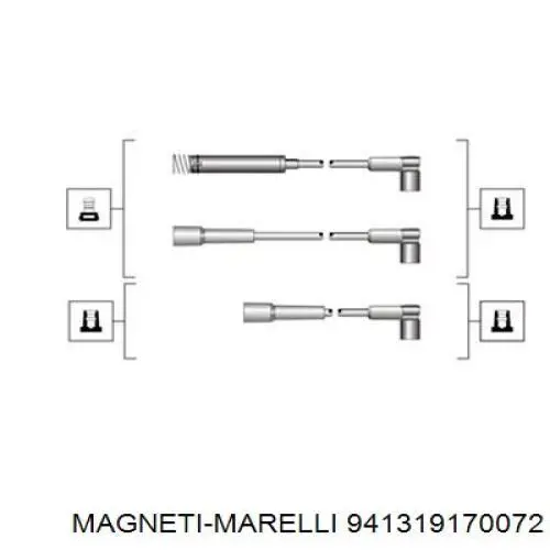 Do koszyka MSQ0072 Magneti Marelli Zestaw przewodów wysokiego napięcia