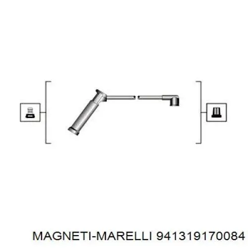 Zestaw przewodów wysokiego napięcia Magneti Marelli 941319170084 cena, od 30,52 USD