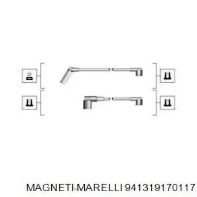 Zestaw przewodów wysokiego napięcia Magneti Marelli 941319170117 cena, od 22,39 USD