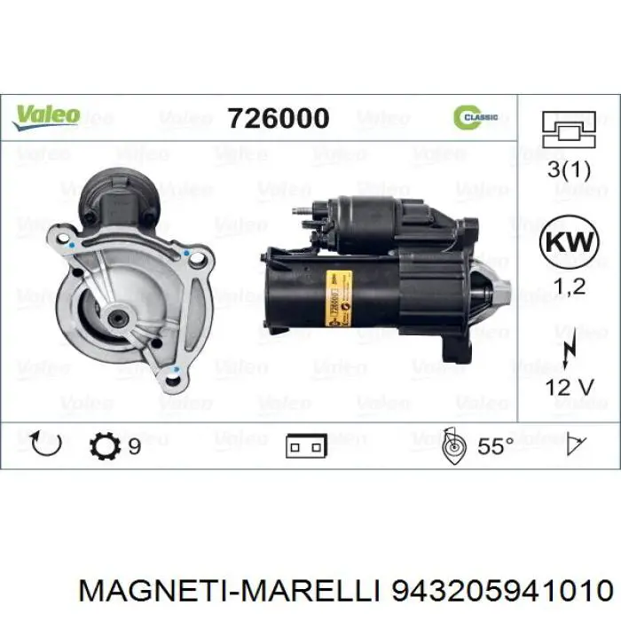 Do koszyka 943205941010 Magneti Marelli Rozrusznik
