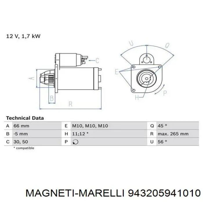 Do koszyka 943205941010 Magneti Marelli Rozrusznik