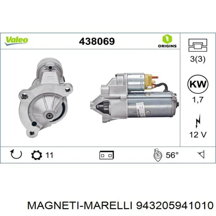 Rozrusznik Magneti Marelli 943205941010