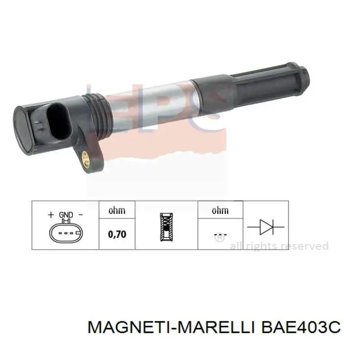 Cewka zapłonowa Magneti Marelli BAE403C cena, od 27,78 USD