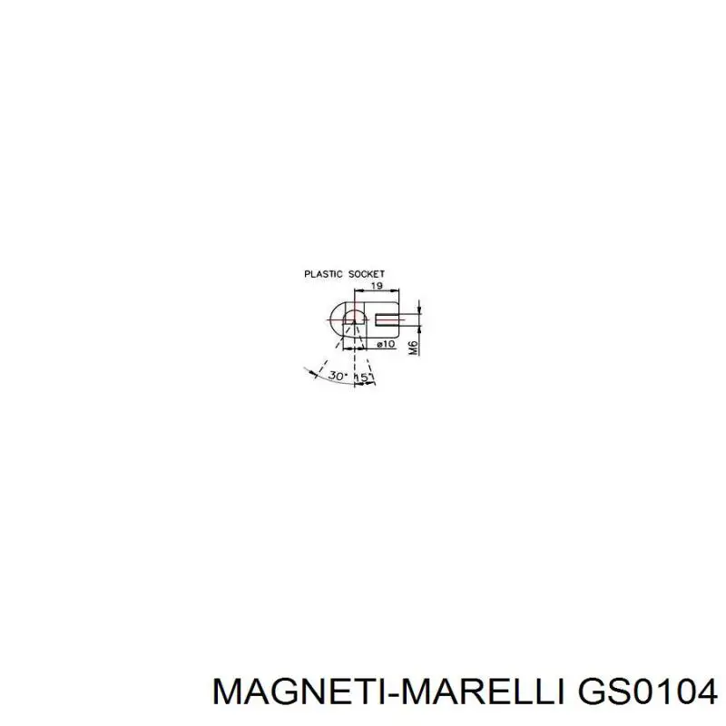 Amortyzator klapy bagażnika (3/5 drzwi-tylnych) GS0104 Magneti Marelli