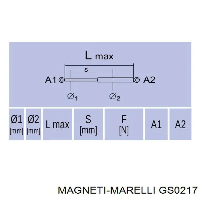 Do koszyka GS0217 Magneti Marelli Amortyzator klapy bagażnika (3/5 drzwi-tylnych)