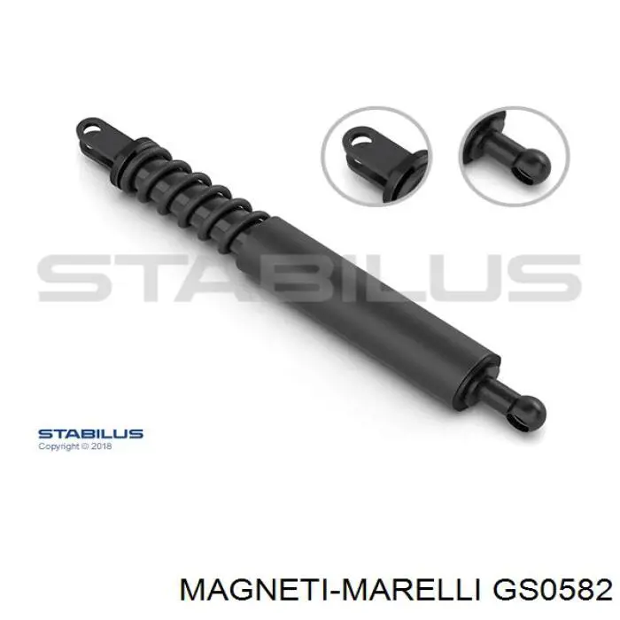 Amortyzator klapy bagażnika (3/5 drzwi-tylnych) GS0582 Magneti Marelli