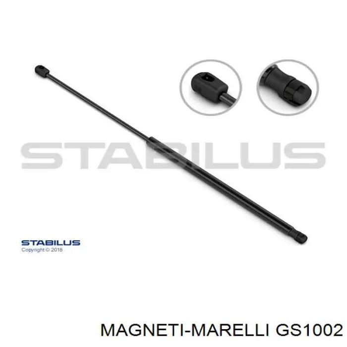 Amortyzator klapy bagażnika (3/5 drzwi-tylnych) GS1002 Magneti Marelli