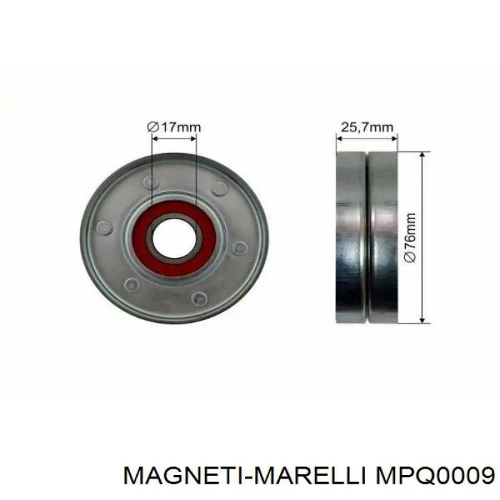 Rolka prowadząca, kierunkowa paska napędowego MPQ0009 Magneti Marelli