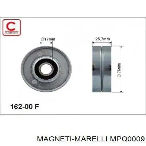 Do koszyka MPQ0009 Magneti Marelli Rolka prowadząca, kierunkowa paska napędowego