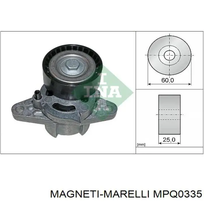 Do koszyka MPQ0335 Magneti Marelli Rolka napinacza paska napędowego