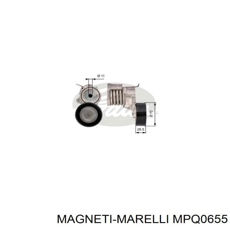 Rolka napinacza paska napędowego Magneti Marelli MPQ0655 cena, od 14,92 USD