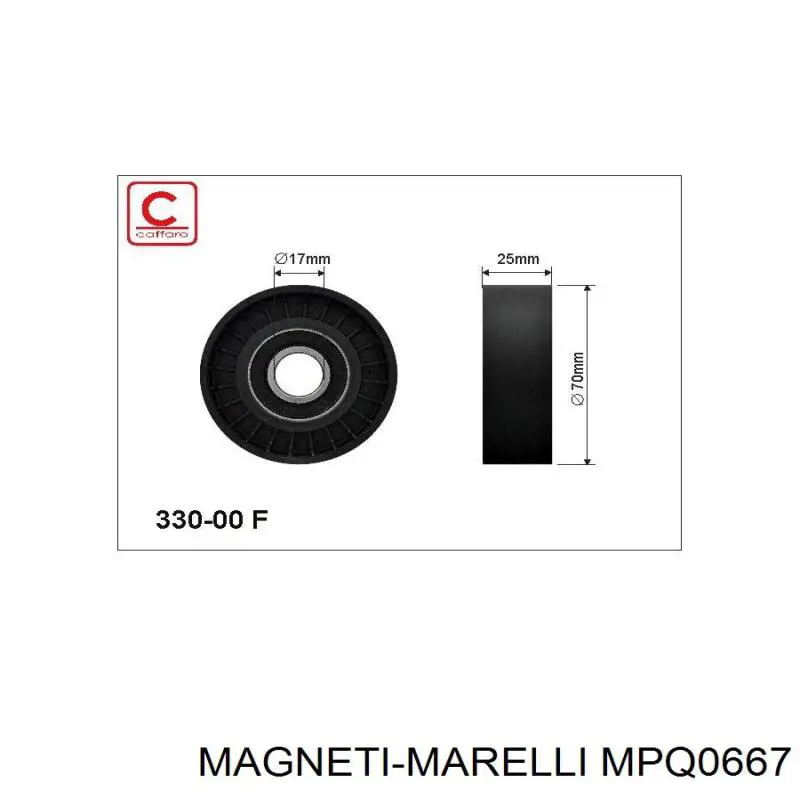 Rolka napinacza paska napędowego Magneti Marelli MPQ0667 cena, od 17,34 USD