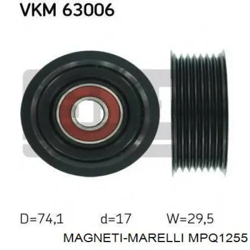 Rolka prowadząca, kierunkowa paska napędowego MPQ1255 Magneti Marelli