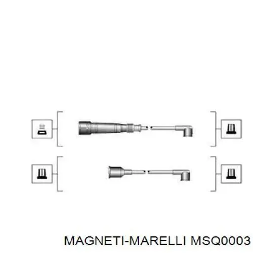 Zestaw przewodów wysokiego napięcia MSQ0003 Magneti Marelli