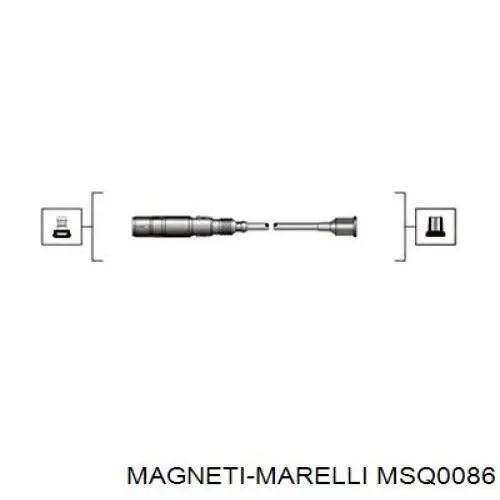 Zestaw przewodów wysokiego napięcia MSQ0086 Magneti Marelli