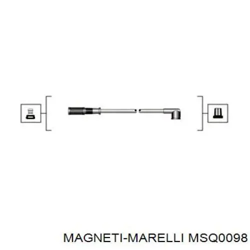 Zestaw przewodów wysokiego napięcia Magneti Marelli MSQ0098 cena, od 26,74 USD