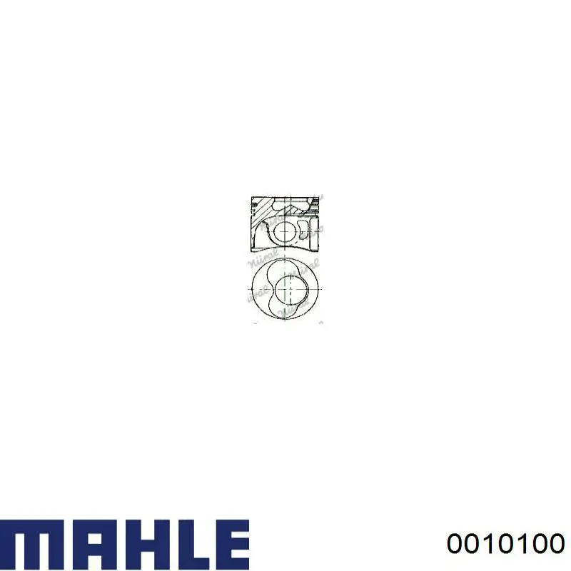 0010100 Mahle Original Tłok, komplet do jednego cylindru, STD