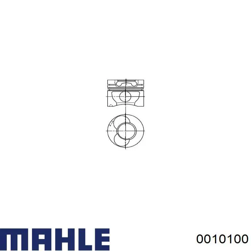 Tłok, komplet do jednego cylindru, STD Mahle Original 0010100 cena, od 121,98 USD