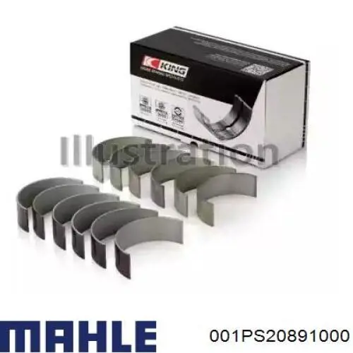 001PS20891000 Mahle Original Panewki korbowodowe wału korbowego, zestaw, standardowe (STD)