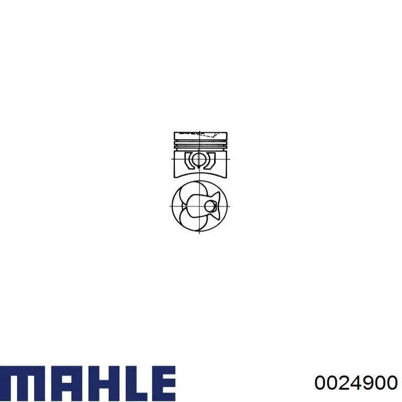 0024900 Mahle Original Tłok, komplet do jednego cylindru, STD