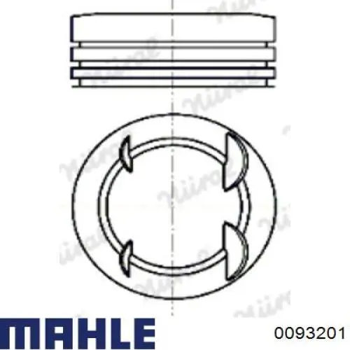 Tłok, komplet na 1 cylinder, 2. naprawa (+0,50) do Lancia Dedra  835