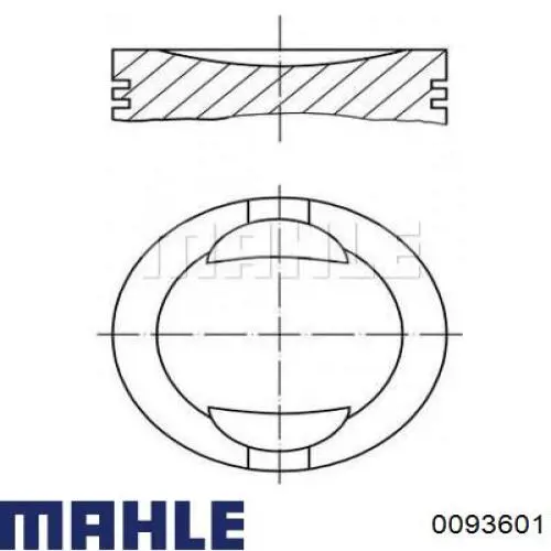 Tłok, komplet na 1 cylinder, 2. naprawa (+0,50) Mahle Original 0093601 cena, od 135,76 USD