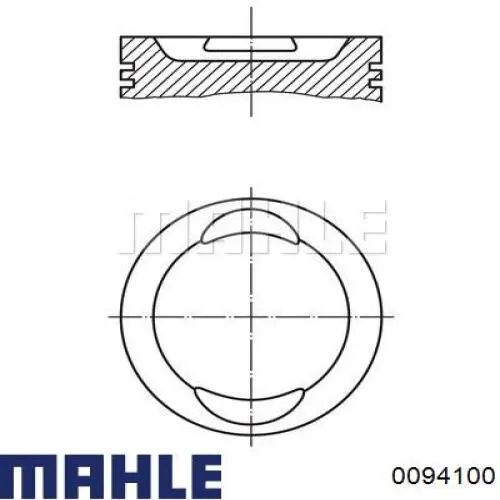 0094100 Mahle Original Tłok, komplet do jednego cylindru, STD