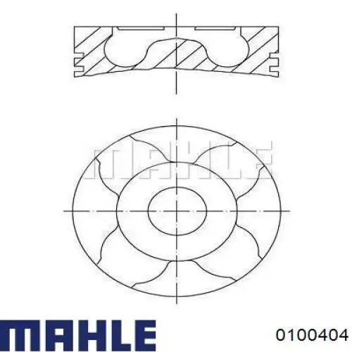 Do koszyka Tłok, komplet na 1 cylinder, 2. naprawa (+0,50) Opel Agila A H00