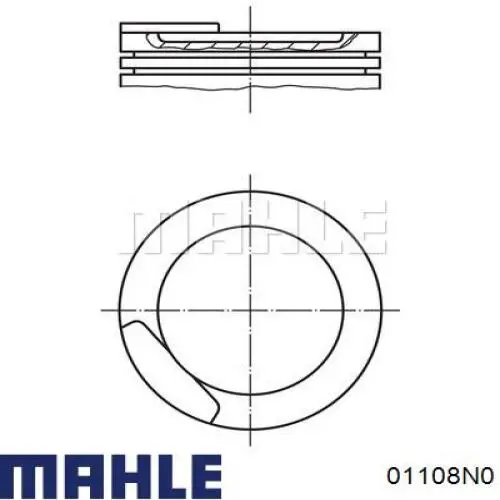 Pierścienie tłokowe na 1 cylinder, STD. 01108N0 Mahle Original