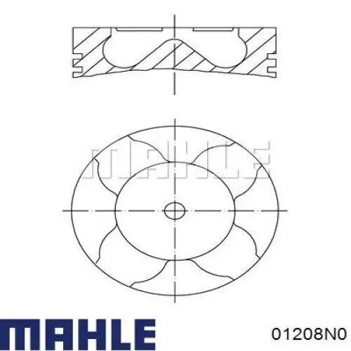 Do koszyka 01208N0 Mahle Original Pierścienie tłokowe na 1 cylinder, STD.