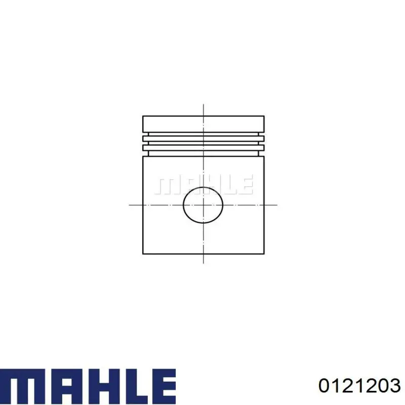 Do koszyka 0121203 Mahle Original Tłok, komplet na 1 cylinder, 2. naprawa (+0,50)
